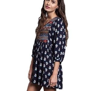 Umgee 🌵Boho Mixed Pattern Aztec Dress